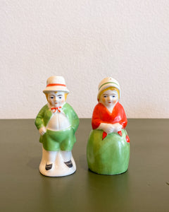 Vintage Irish Couple Salt and Pepper Shakers - Made in Japan