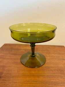 Champagne Look Green Glass Catchall