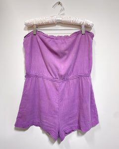 Lavender Strapless Shorts Romper (M)