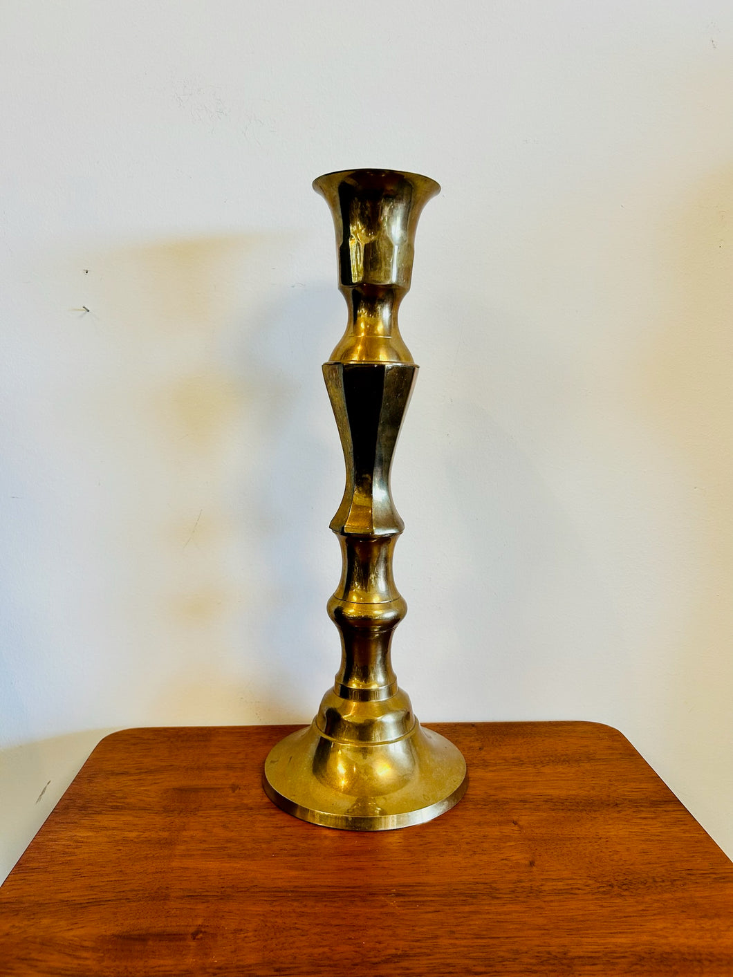 Large Floor Standing Brass Candle Holder