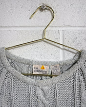 Load image into Gallery viewer, Light Grey Cable Knit Sweater (PS)
