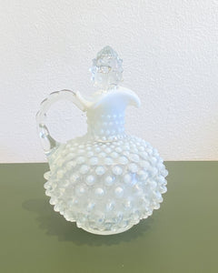 Fenton French Opalescent Glass Hobnail Cologne Bottle