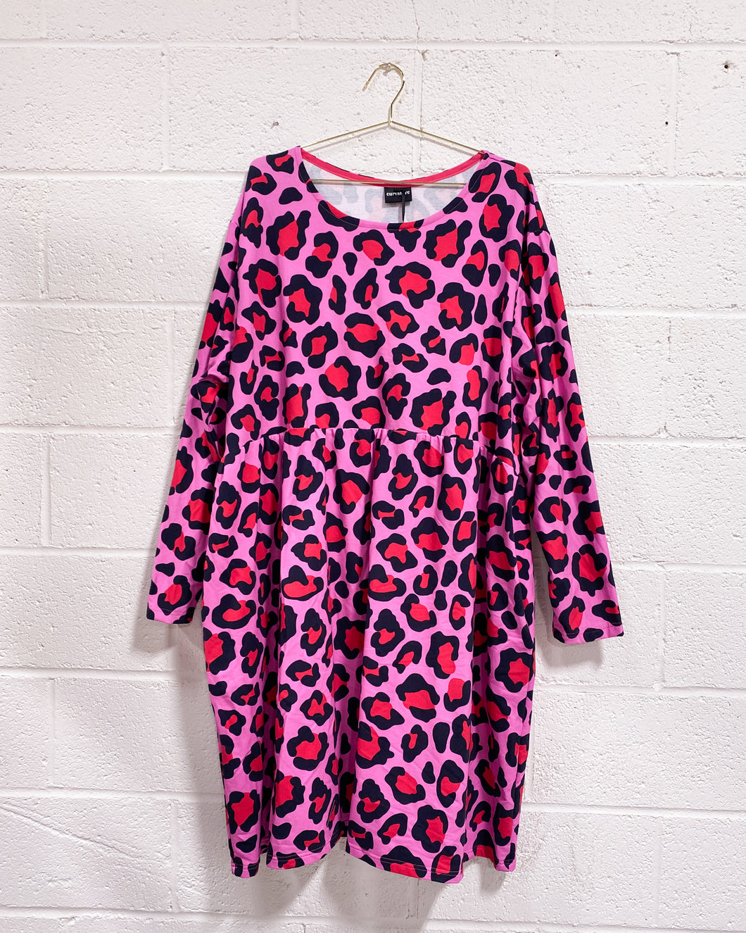 Pink Animal Print Curvature Dress (XL)