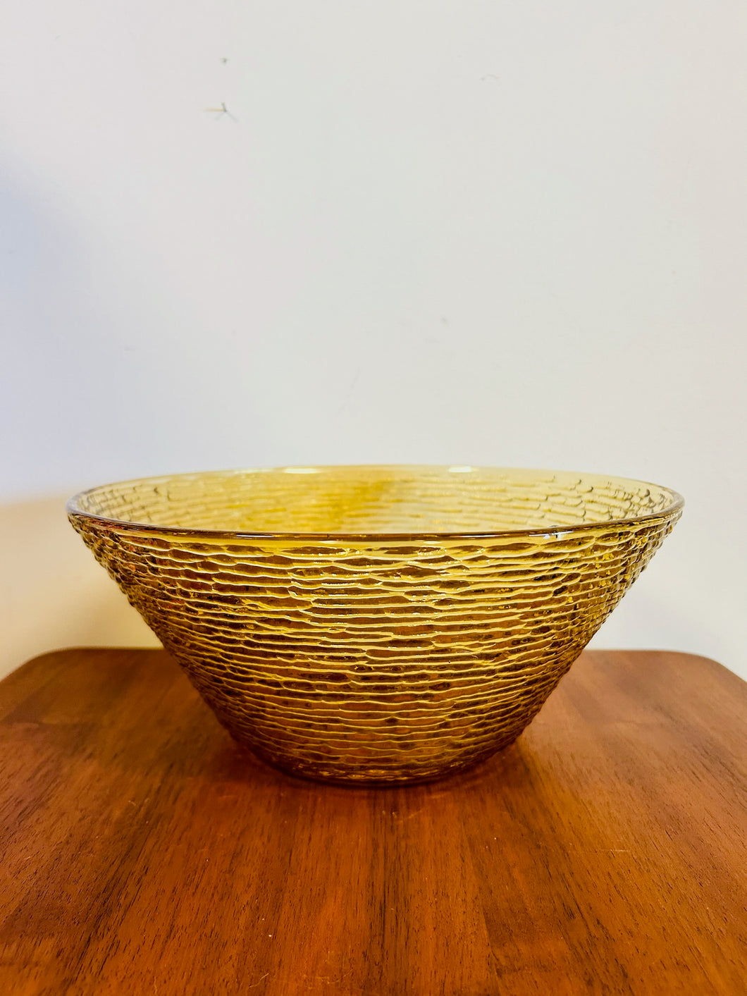 Medium Modern Yellow Glass Bowl