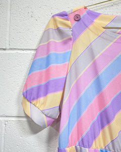 Vintage Pastel Stripe Dress (10P)