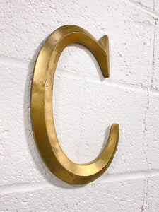 Gold “C” Wooden Wall Hanging