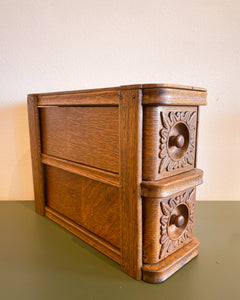 Art Nouveau Two Drawer Sewing Box