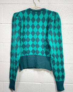 Argyle Kitty Sweater (L)