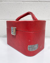 Load image into Gallery viewer, Vintage Red Cosmetics Case - As Found
