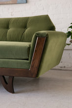 Load image into Gallery viewer, 80&quot; Desmond Walnut Framed Sofa in Olive Green
