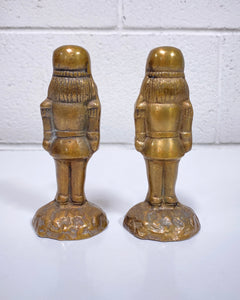 Vintage Pair of Brass Nutcracker Figurines