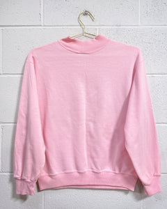 Vintage Baby Pink Sweatshirt with Gitter Hearts