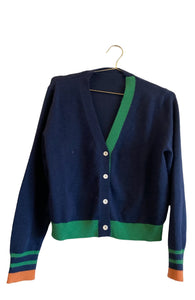 Fashionable Green Blue Orange Cardigan