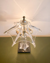 Load image into Gallery viewer, Vintage French Crystal and Brass Table Lamp by Cofrac Art Verrier
