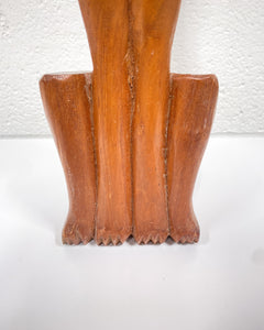 Mid Century Teak Siamese Cat Statue