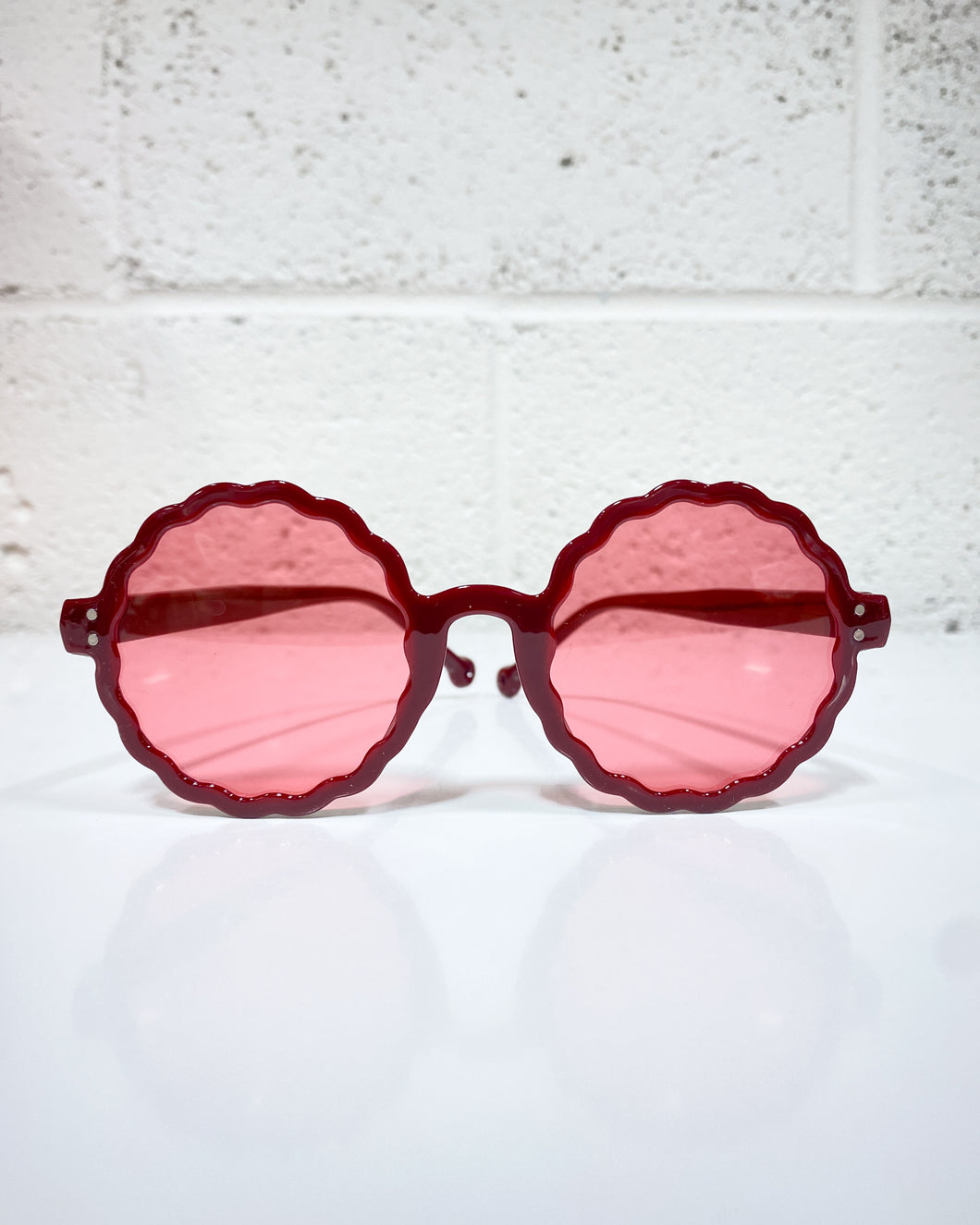 Burgundy Squiggle Sunnies