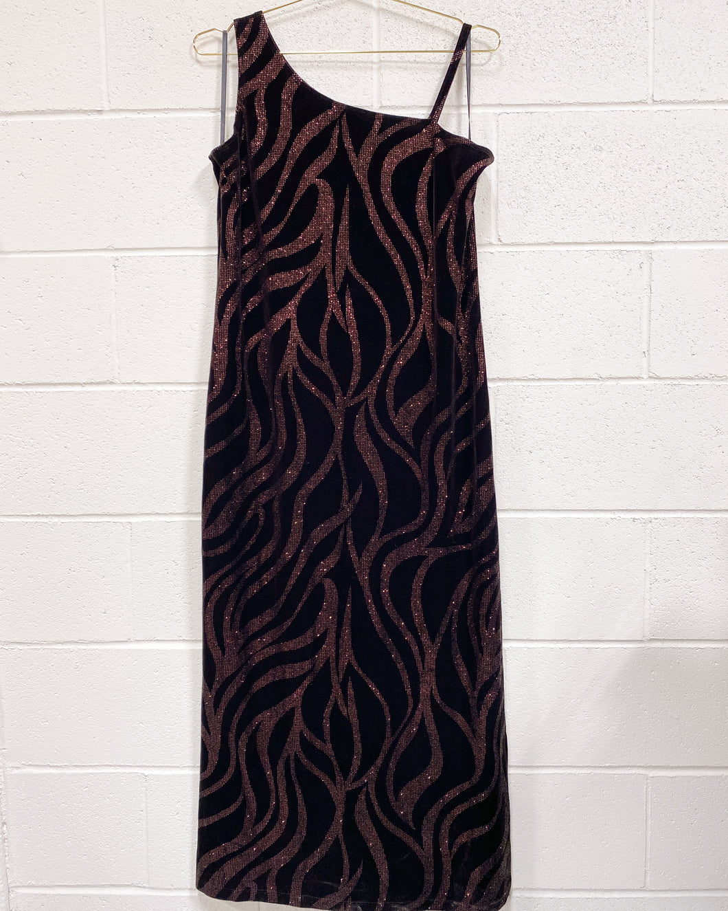 Chocolate Brown Sparkly Evening Dress (12)