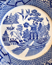 Load image into Gallery viewer, Vintage Buffalo Pottery Blue and White Plate
