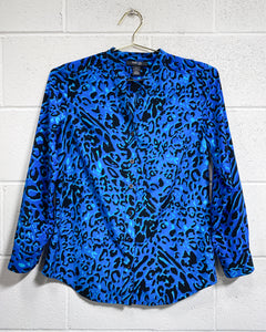 Blue Animal Print Blouse (PS)