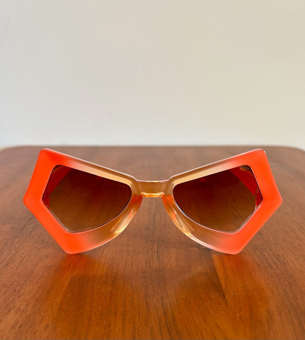 Geometric Orange Sunnies