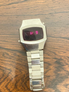 1970s Sears Roebuck Silver Tone Digital watch