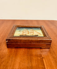 Load image into Gallery viewer, Marine Art Reverse Ship’s Portrait On Mahogany Box
