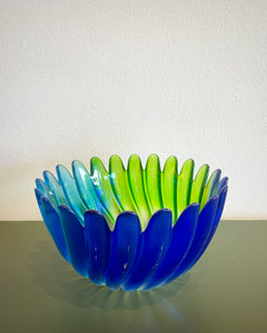 Studio Nova Solaris Blue and Green Swirl Bowl