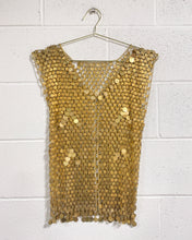 Load image into Gallery viewer, 1970’s Gold Mirrored Chainmail Vest
