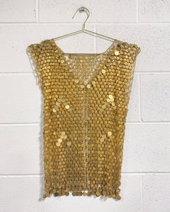 1970’s Gold Mirrored Chainmail Vest