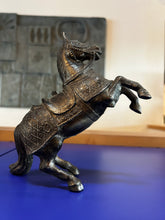 Load image into Gallery viewer, Antique French Horse Statue Casted metal Silverplated
