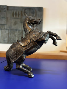 Antique French Horse Statue Casted metal Silverplated