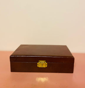 50s Leather Jewelry Box