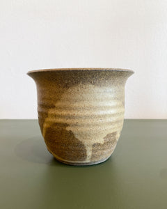 Vintage Stoneware Planter in Natural Tones