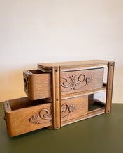 Load image into Gallery viewer, Art Nouveau Two Drawer Sewing Box
