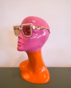 Rectangular Amber Pearl Sunnies