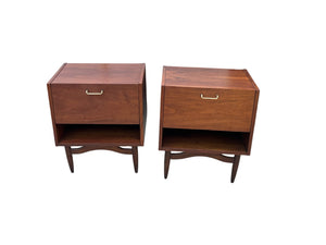 Pair of Merton Gershun for American of Martinsville Mid Century Nightstands