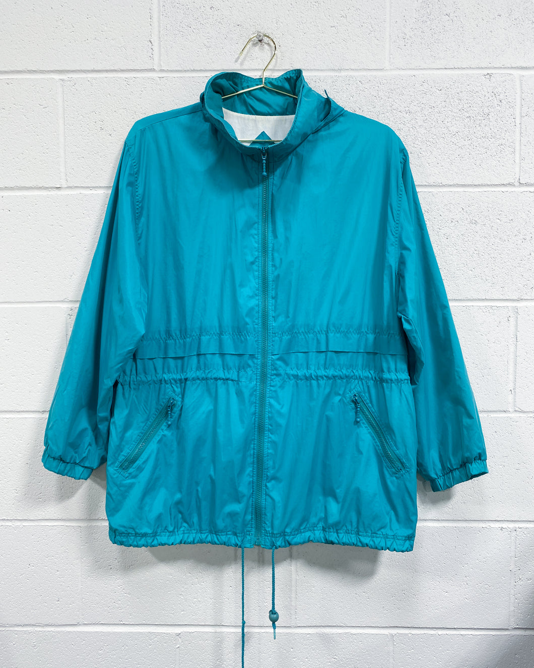 Vintage Turquoise Wind Breaker (L)