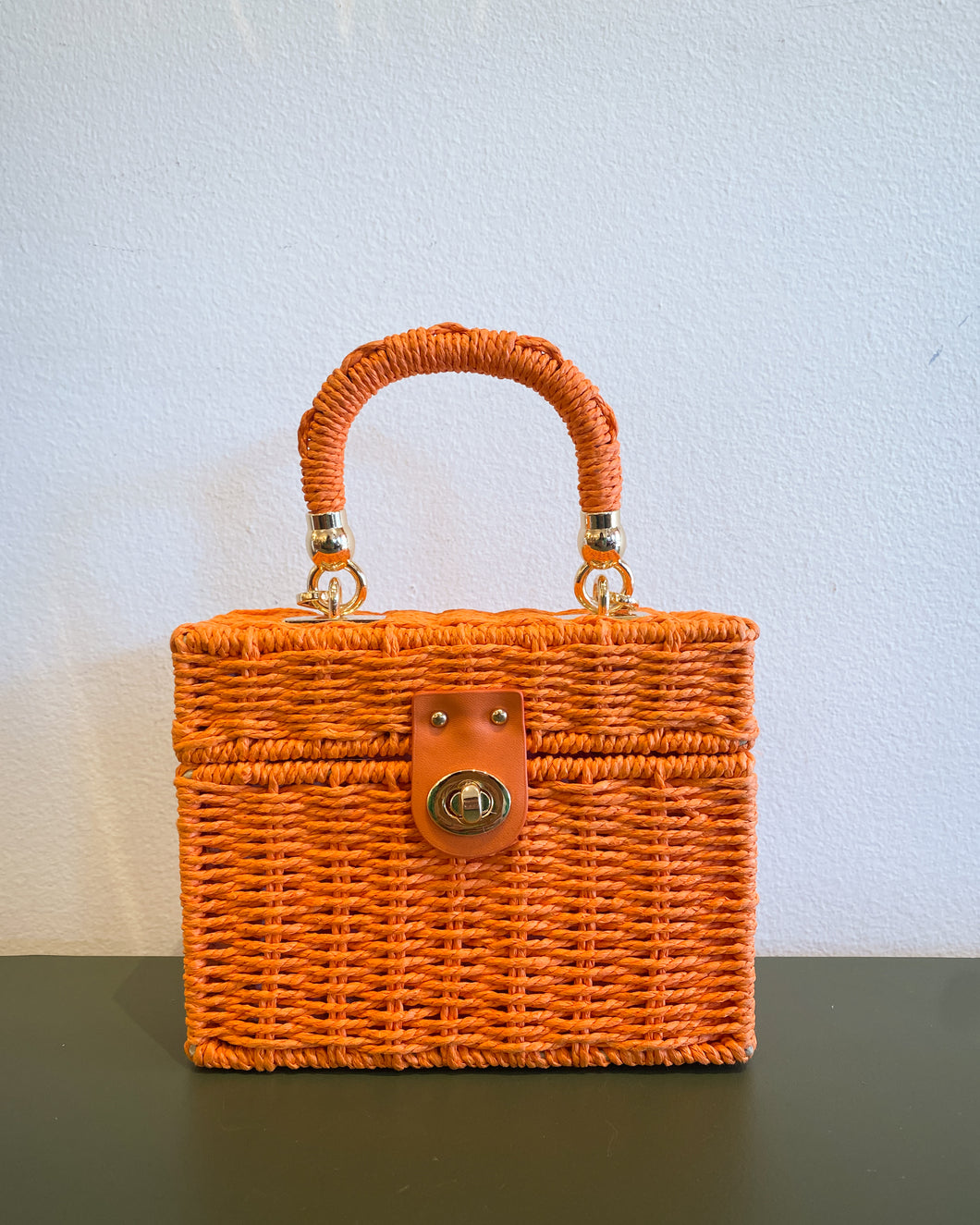 Orange Woven Purse