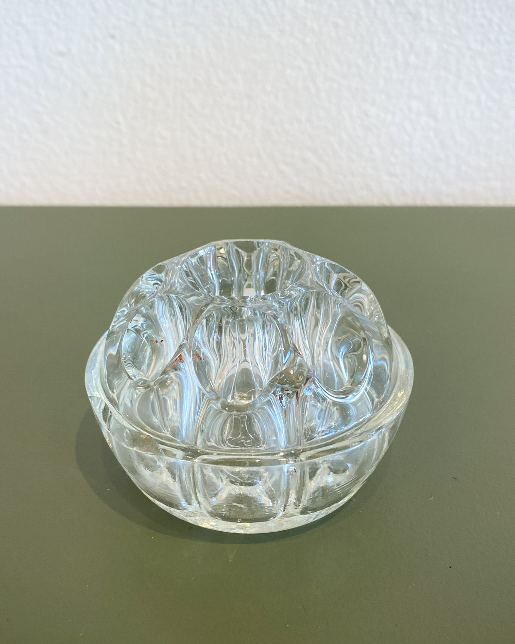 Vintage Reims Glass Flower Frog- Made in France