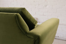 Load image into Gallery viewer, 80&quot; Desmond Walnut Framed Sofa in Olive Green
