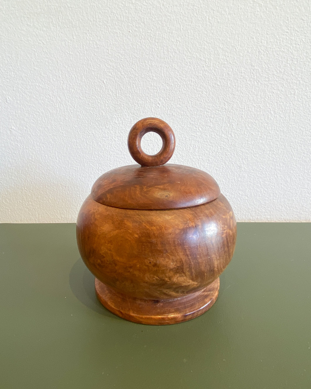 Vintage Wooden Container with Lid