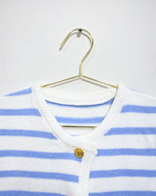 Load image into Gallery viewer, Blue and White Striped Knit Blouse
