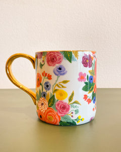 Monogrammed A Floral Mug