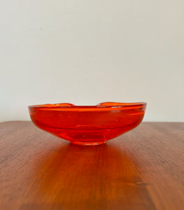 Persimmon Orange Viking Glass Bowl