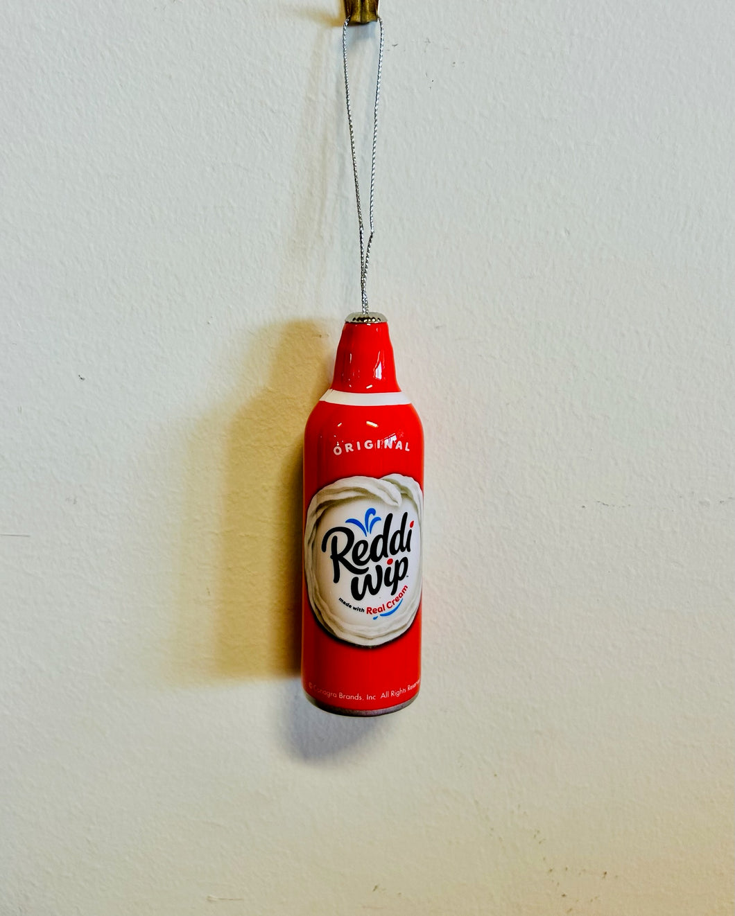 Christmas Tree Original Reddi Wip Bottle Glass Ornament