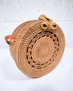 Round Wicker Purse