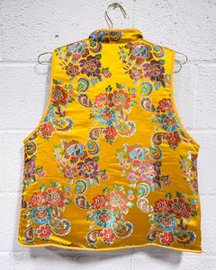 Gold Floral Asian Style Vest (XXL)