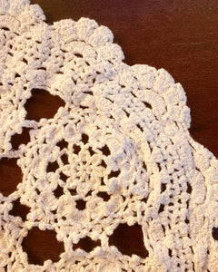 Small White Cotton Crochet Centerpiece