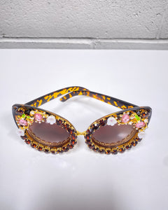 Jeweled Cat Eye Tortoise Sunnies