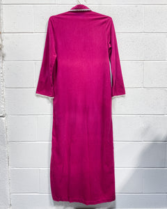 Vintage Berry Colored Velour Sleep Gown